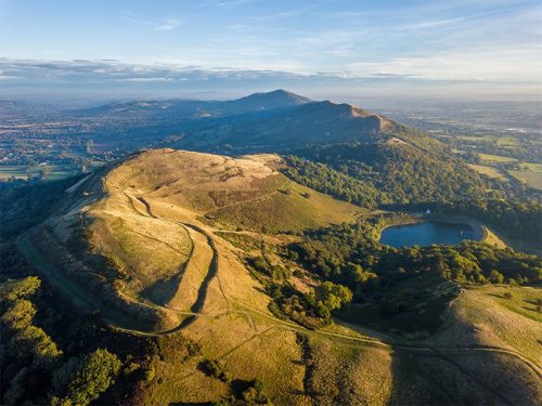 Malvern hills countryside and hils