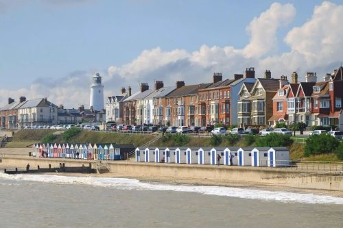 Southwold promenade in Suffolk